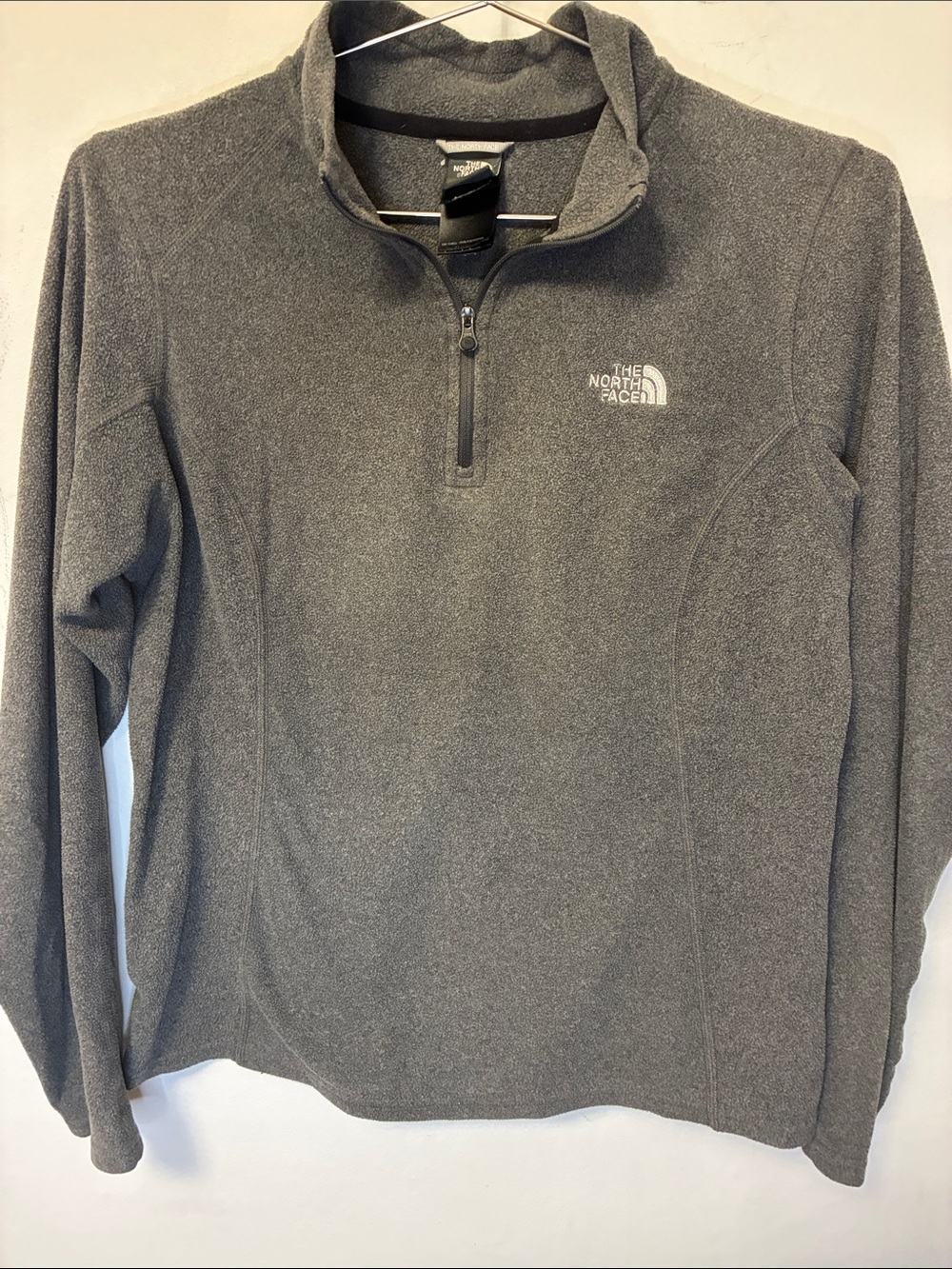 The North Face Gray Half-Zip Lightweight Fleece Pullover Medium